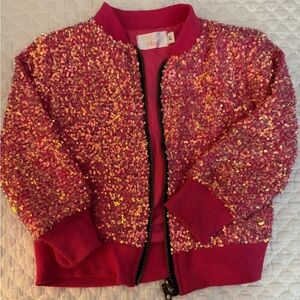 Glittery Pink Sequin Kids Jacket